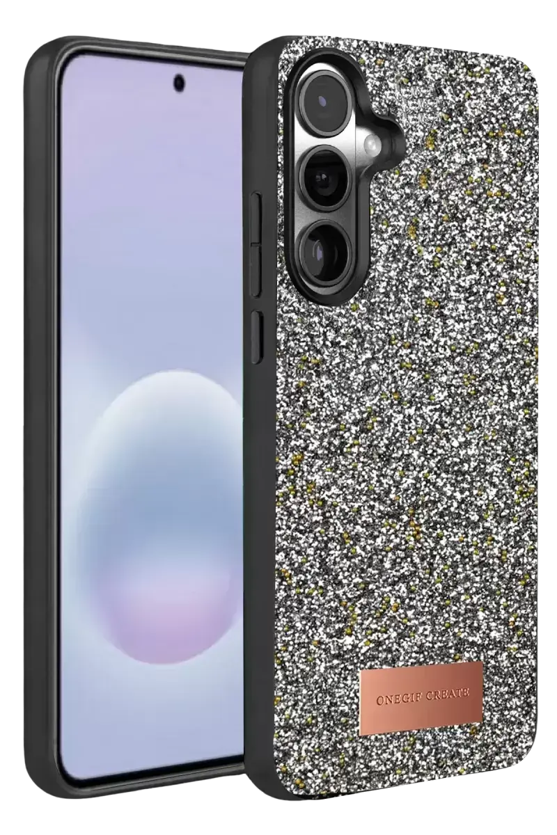 Onegif Samsung Galaxy A37 5g Bright Simli Kapak - Gold