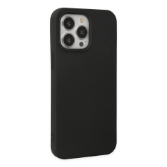 İphone 14 Pro Max Kılıf Nano İçi Kadife Silikon - Siyah