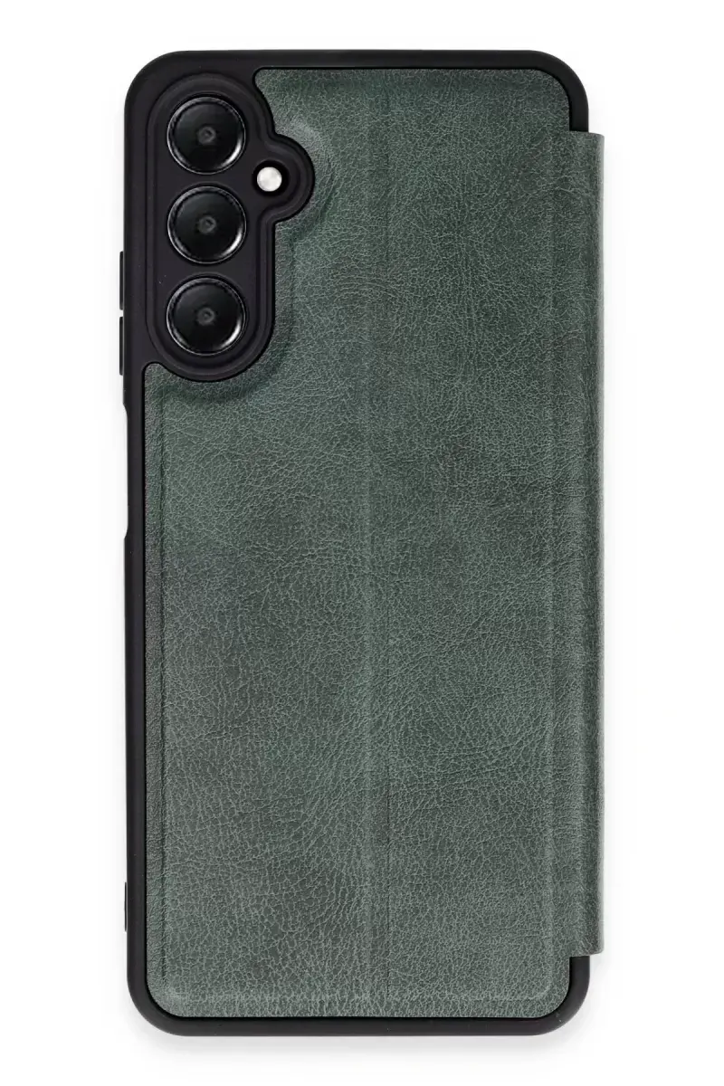 Newface Samsung Galaxy A15 4g Kılıf Flip Cover - Koyu Yeşil