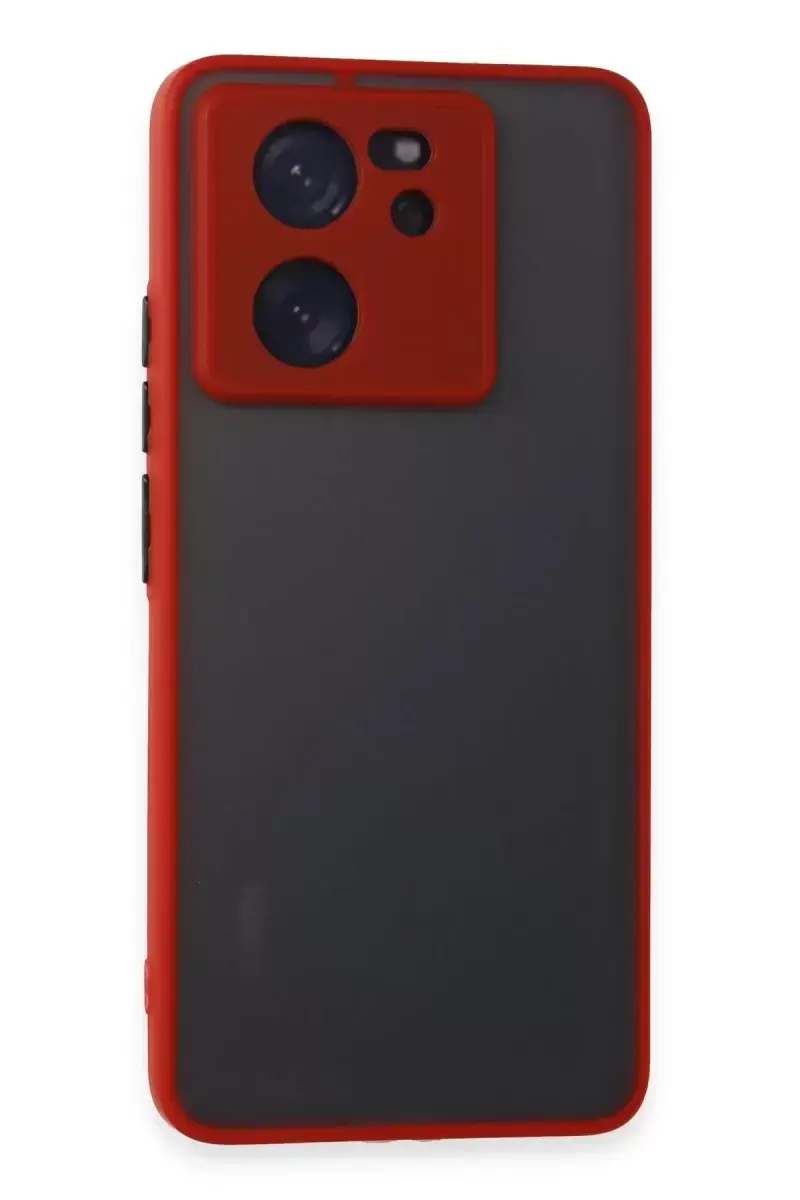 Newface Xiaomi Mi 13t Pro Kılıf Montreal Silikon Kapak - Kırmızı