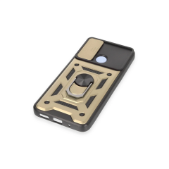 Xiaomi Redmi 12c Kılıf Pars Lens Yüzüklü Silikon - Gold