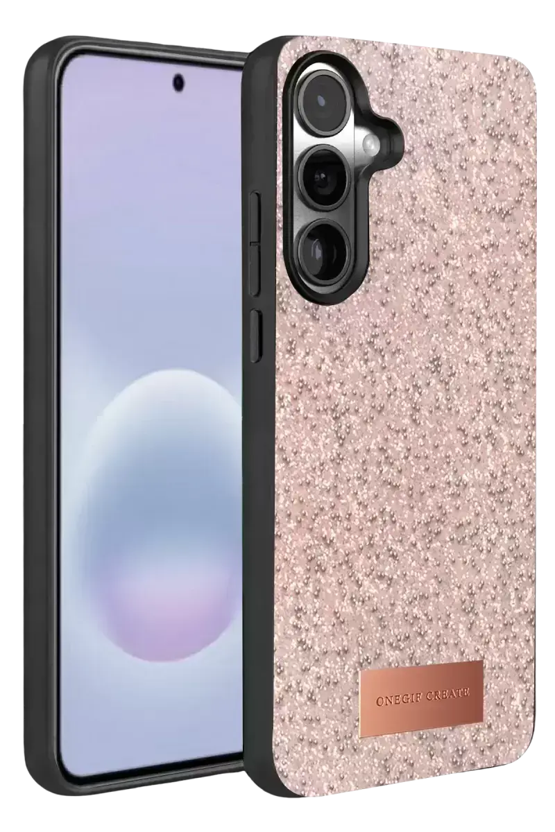 Onegif Samsung Galaxy A37 5g Bright Simli Kapak - Pembe