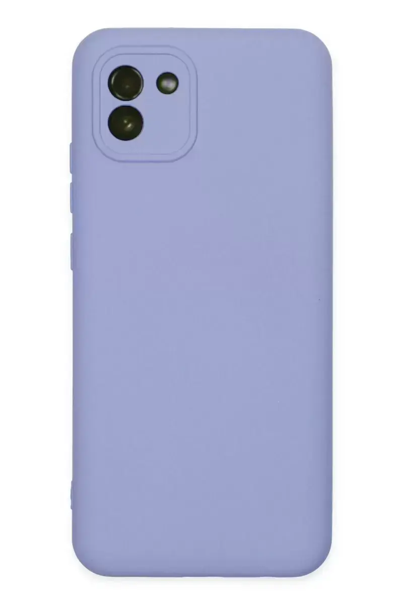 Newface Samsung Galaxy A03 Kılıf Nano İçi Kadife Silikon - Lila