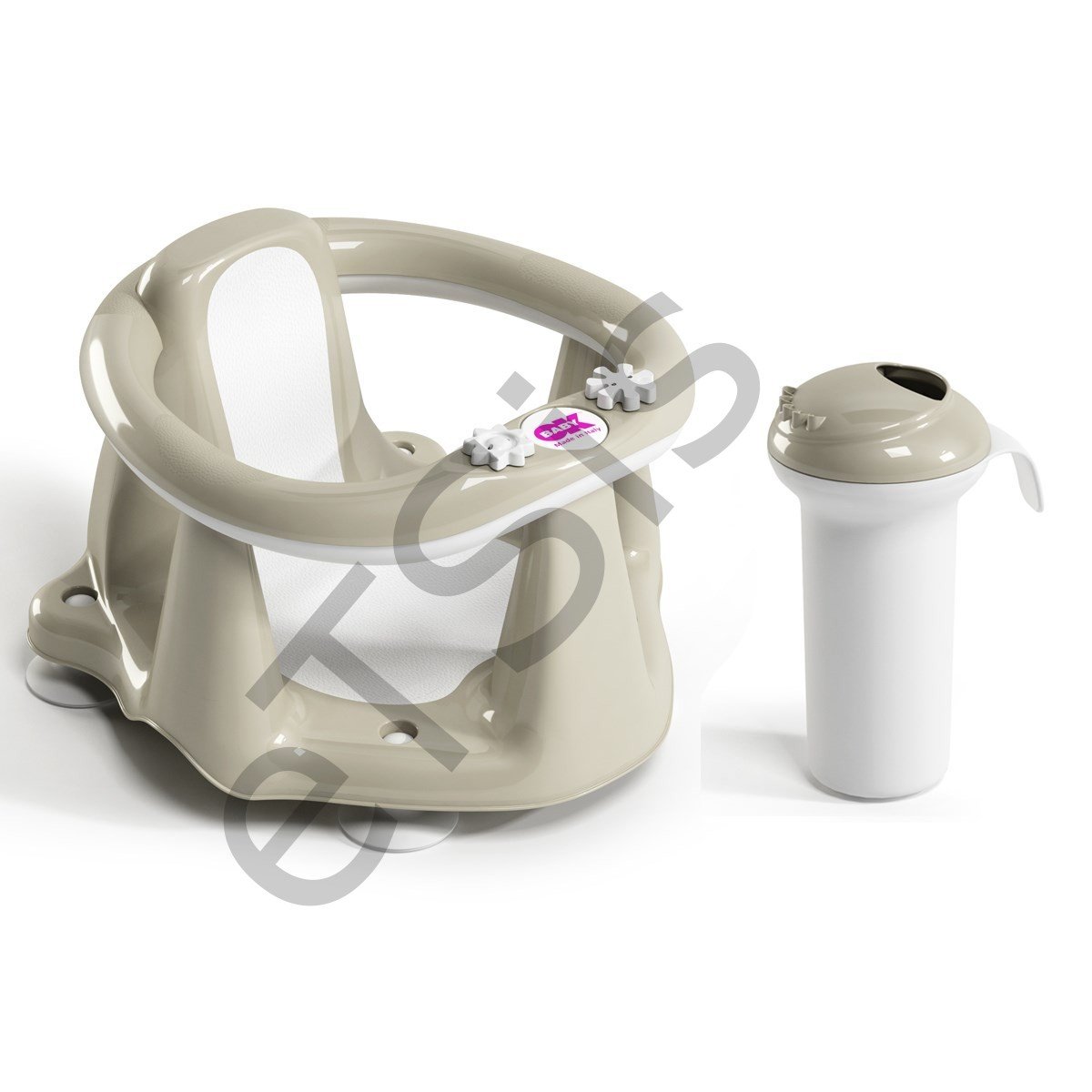 OkBaby Flipper Evol Banyo Oturağı & Splash Bebek Duşu / Gri
