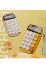 Sevimli Kare Tuşlu 10 Haneli Ldc Ekran Hesap Makinası Sarı
