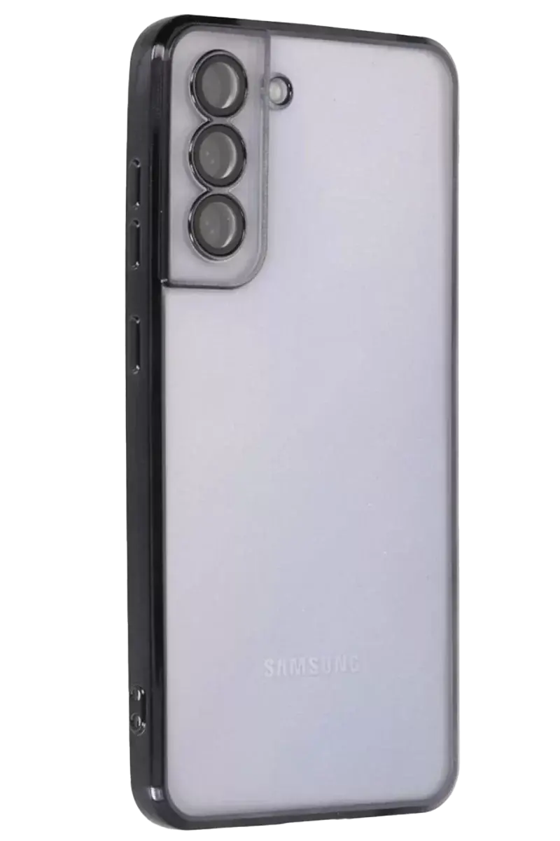 Newface Samsung Galaxy S21 Fe Kılıf Razer Lensli Silikon - Siyah