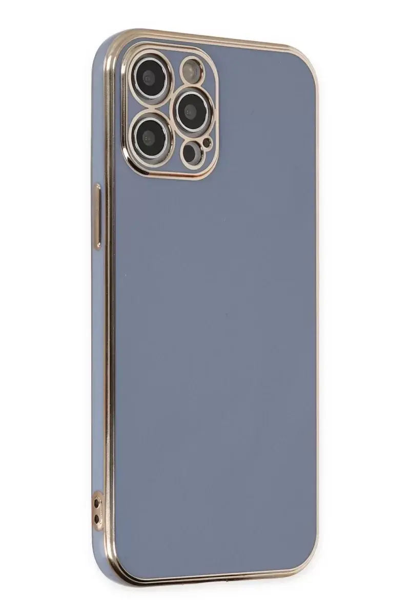 Newface İphone 12 Pro Kılıf Volet Silikon - Mavi