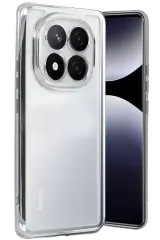 Newface Xiaomi Redmi Note 14 Pro Plus Kılıf Razer Lensli Silikon - Gümüş