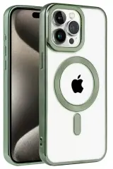 Newface İphone 14 Pro Max Kılıf Kronos Magsafe Kapak - Koyu Yeşil