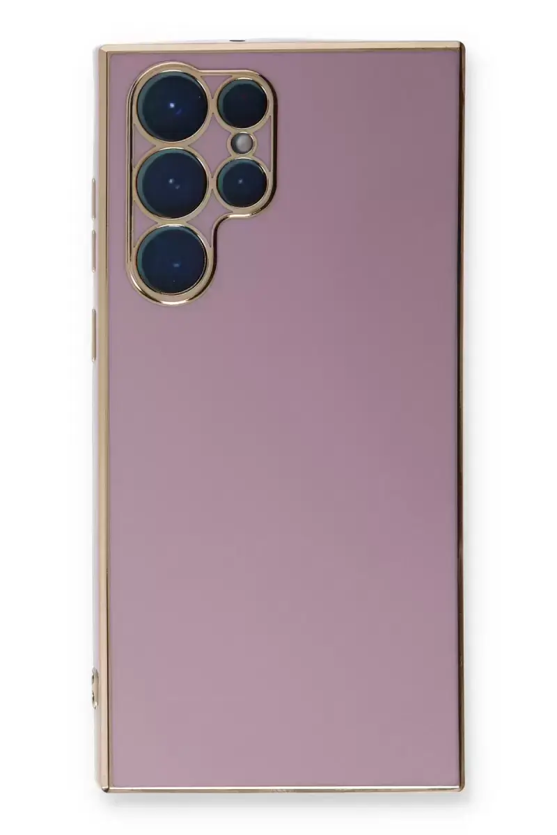 Newface Samsung Galaxy S22 Ultra Kılıf Volet Silikon - Mor