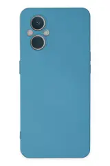 Newface Oppo Reno 7 Lite Kılıf Nano İçi Kadife Silikon - Mavi