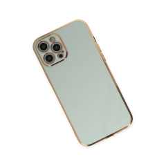 İphone 12 Pro Max Kılıf Volet Silikon - Açık Yeşil