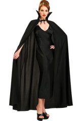 Siyah Renk Yakalı Halloween Pelerini 120 Cm