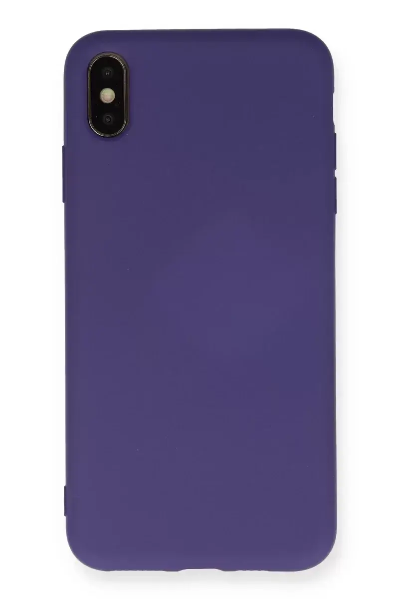 Newface İphone Xs Max Kılıf Nano İçi Kadife Silikon - Mor
