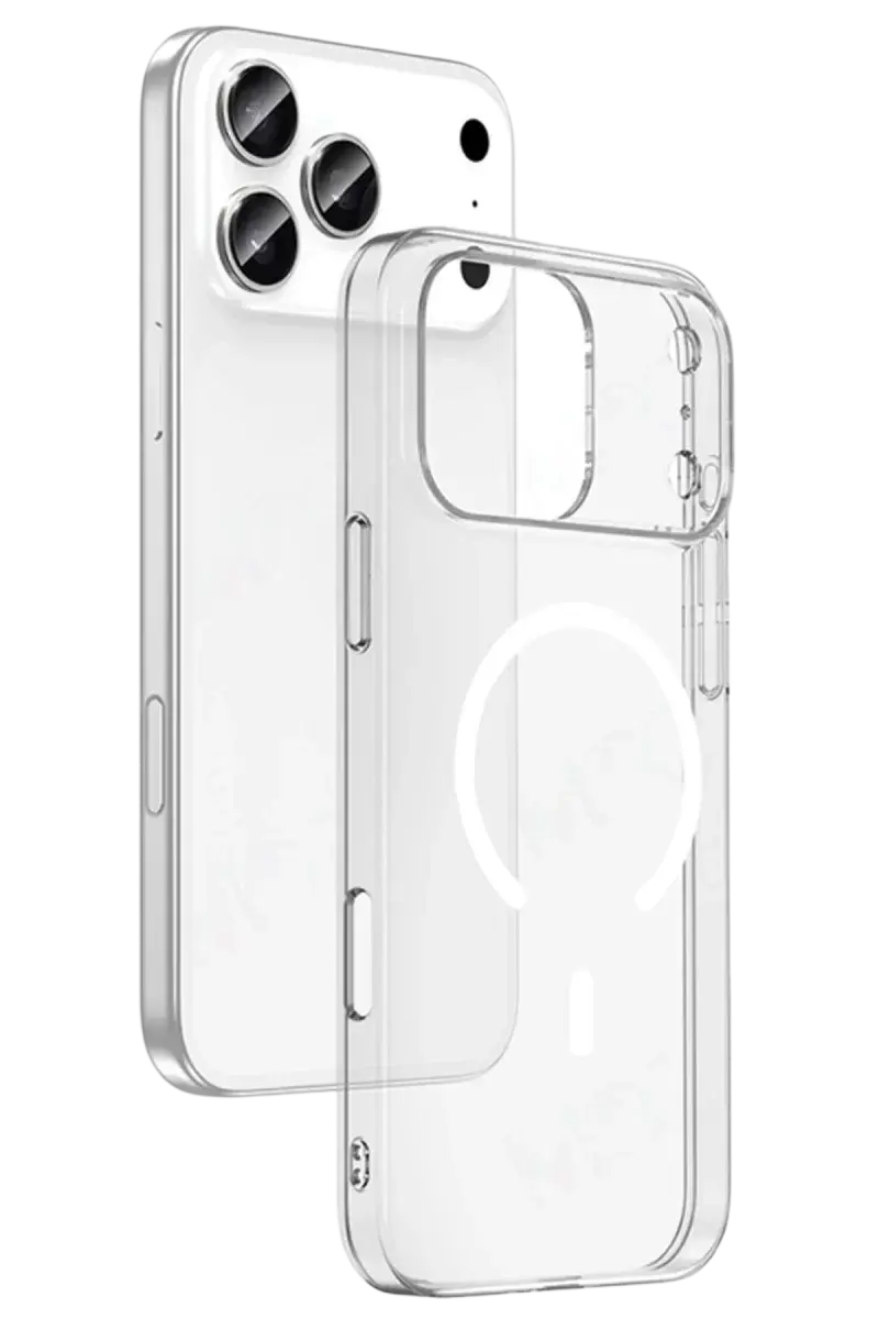 Newface Apple İphone 17 Pro Max Combo Sert Şeffaf Magsafe Kapak - Şeffaf