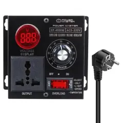 Powermaster Pm-21013 10-100v Ac 4000 Watt 15a Hız Işık Kontrolü Motor Sürücü Voltaj Regülatör
