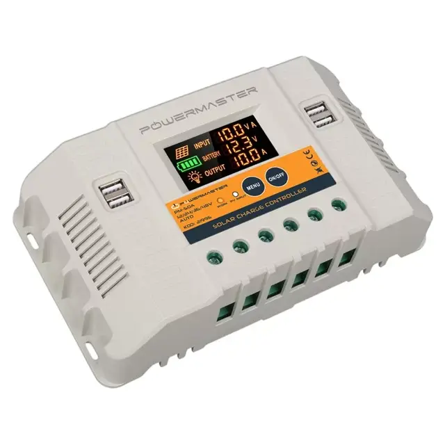 Powermaster Pm-50a 12v-24v-36v-48v 50a 4 Usb'li Dijital Otomatik Solar Şarj Regülatörü