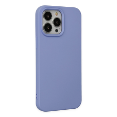 İphone 14 Pro Max Kılıf Nano İçi Kadife Silikon - Lila