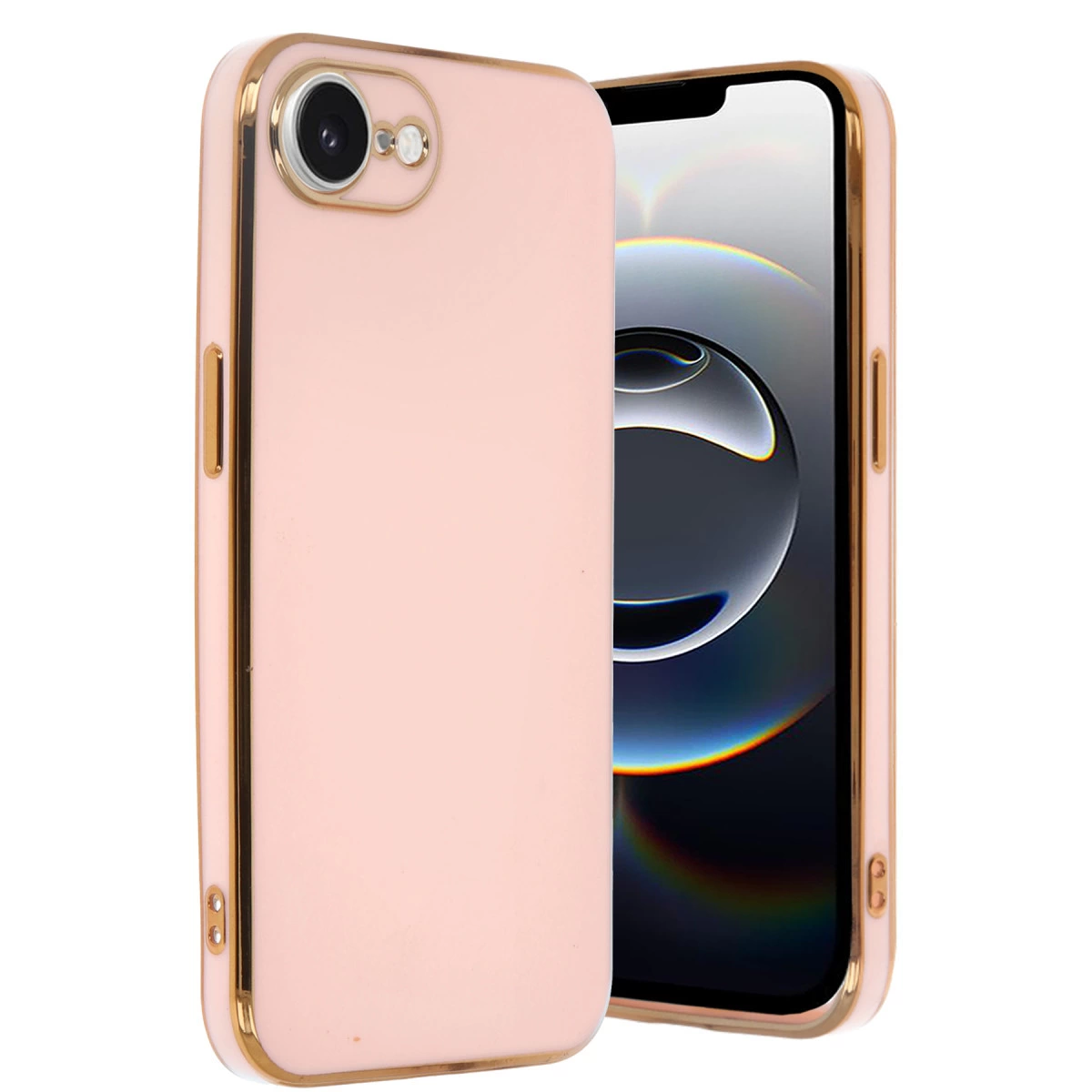 İphone 16e Kılıf Volet Silikon - Pembe