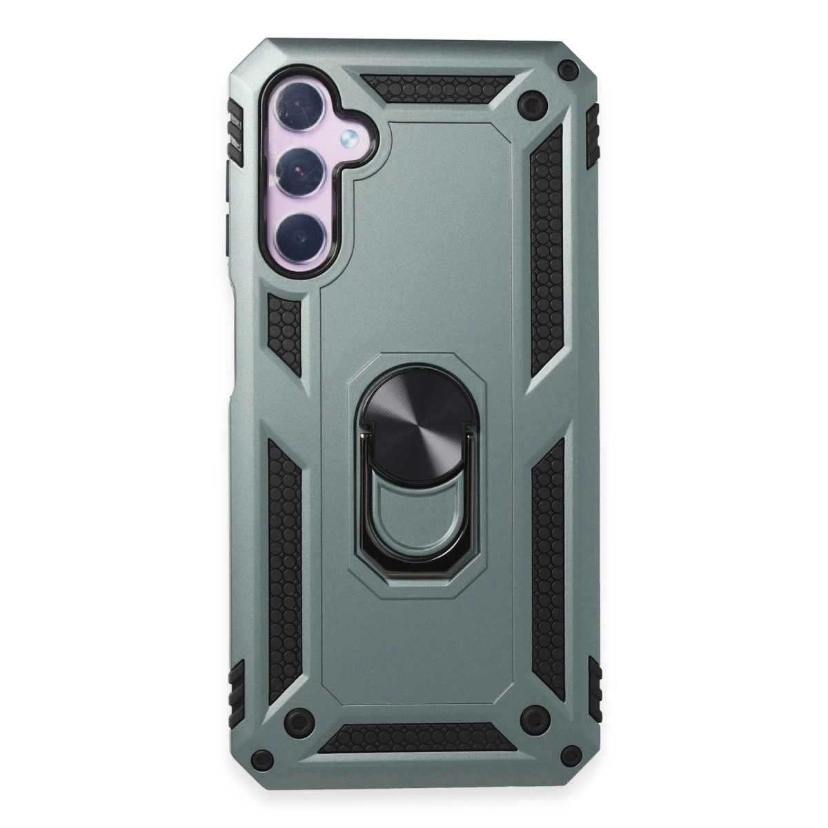 Samsung Galaxy A24 4g Kılıf Sofya Yüzüklü Silikon Kapak - Yeşil