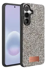 Onegif Samsung Galaxy A57 5g Bright Simli Kapak - Gümüş