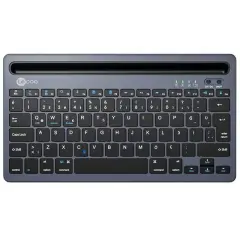 Lenovo Lecoo Bk100 Bluetooth V3.0 Çoklu Cihaz Uyumlu Şarj Edilebilir Kablosuz Gri Türkçe Q Klavye