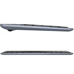 Lenovo Lecoo Bk100 Bluetooth V3.0 Çoklu Cihaz Uyumlu Şarj Edilebilir Kablosuz Gri Türkçe Q Klavye