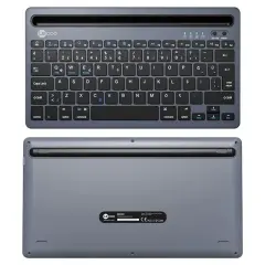 Lenovo Lecoo Bk100 Bluetooth V3.0 Çoklu Cihaz Uyumlu Şarj Edilebilir Kablosuz Gri Türkçe Q Klavye