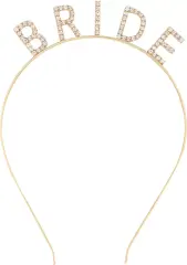 Altın Gold Renk Bekarlığa Veda Kristal Taş Bride Tacı İthal