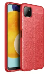 Newface Samsung Galaxy A22 Kılıf Auto Focus Kapak - Kırmızı