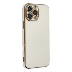 İphone 16 Pro Kılıf Volet Silikon - Beyaz
