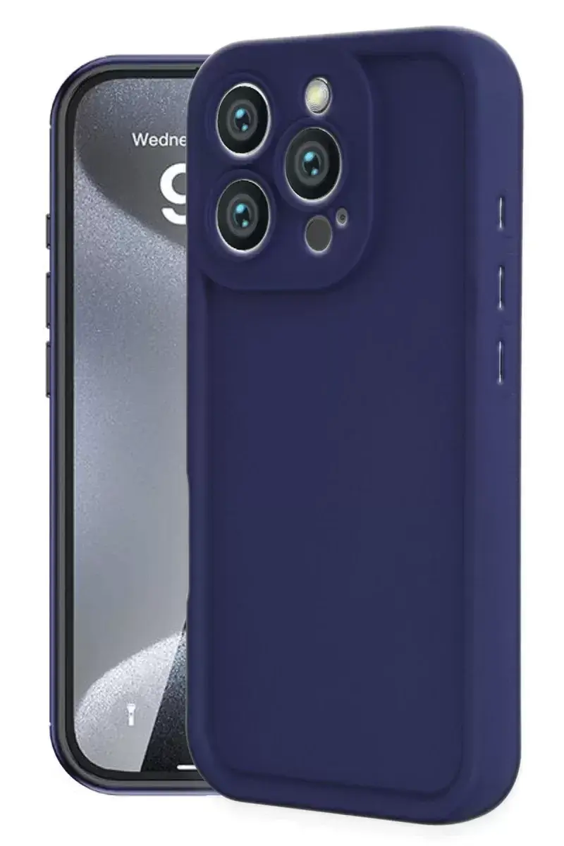 Newface İphone 16 Pro Kılıf Viera Silikon - Lacivert