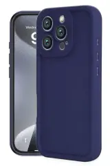 Newface İphone 16 Pro Kılıf Viera Silikon - Lacivert