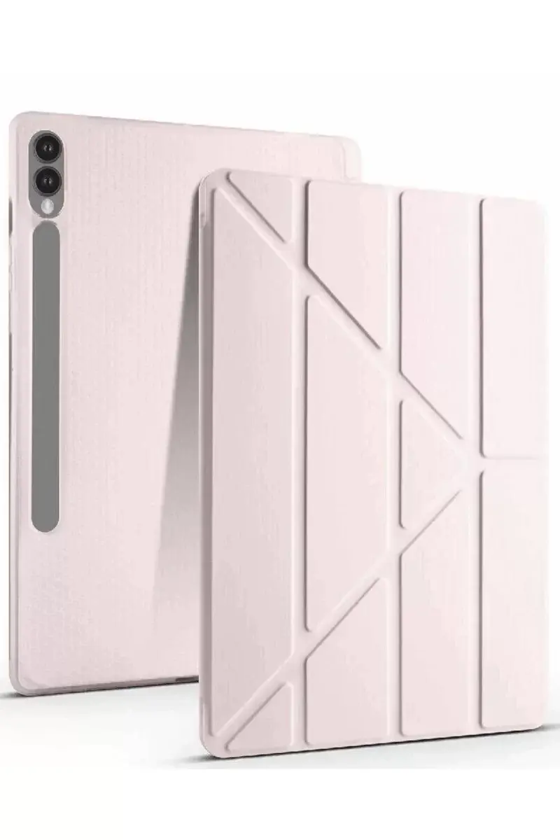 Newface Samsung Galaxy X510 Tab S9 Fe 11 Kılıf Kalemlikli Mars Tablet Kılıfı - Rose Gold