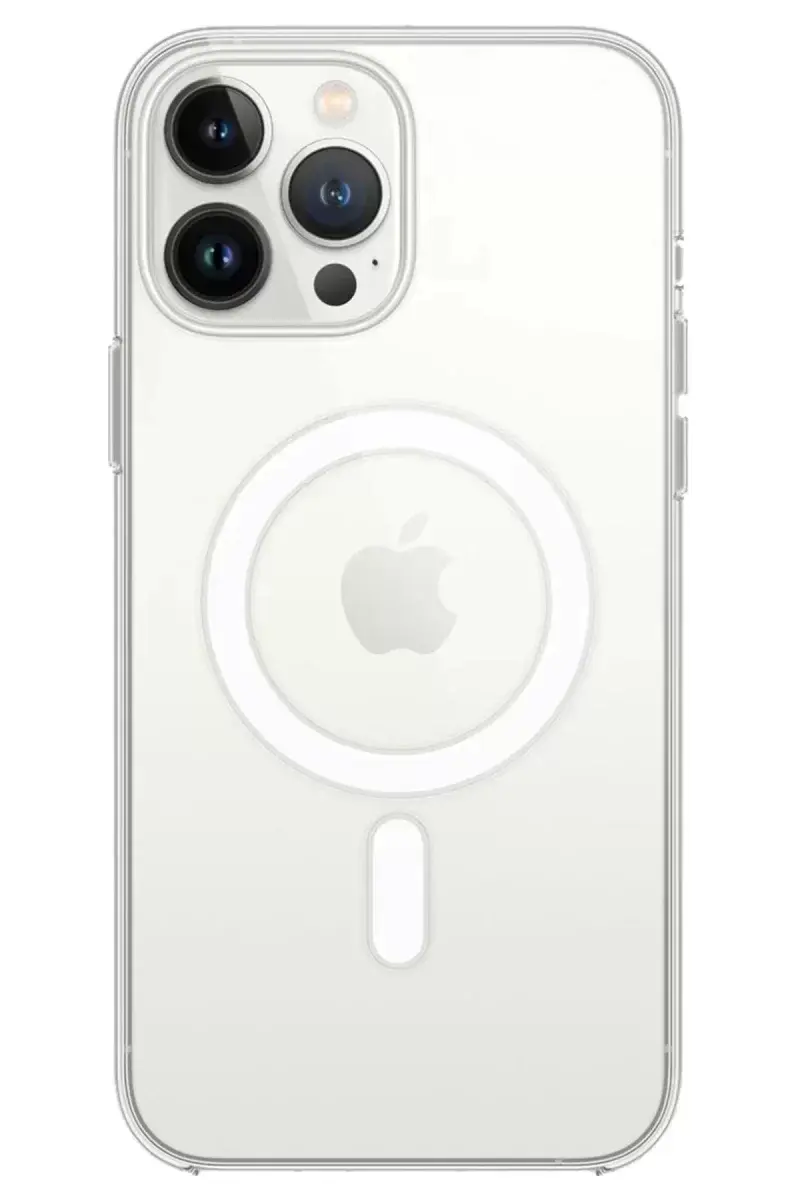 Newface İphone 14 Pro Kılıf Magneticsafe Şeffaf Silikon - Şeffaf
