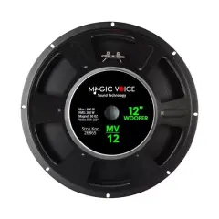 Magicvoice Mv-12 Maks.600 Watt / Rms 300 Watt 12” Siyah 30 Cm Woofer Yedek Hoparlör