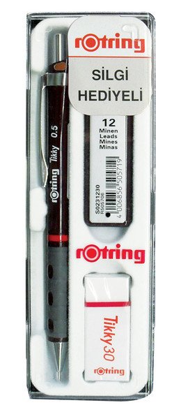 Tikky 0,7 mm Uçlu Kalem Silgi Hediyeli Bordo Renk