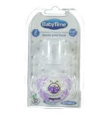 BabyTime BT144 Silikon Damaklı Emzik No 2 - Mor