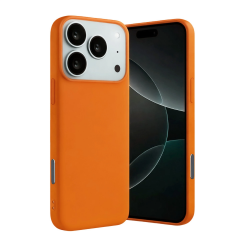 İphone 17 Pro Nano İçi Kadife Silikon - Turuncu