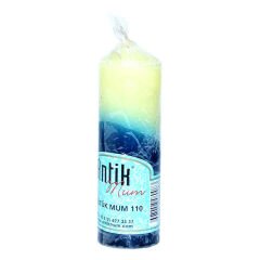 Taraftar Kütük Mum Sarı Lacivert 3.5x10cm Tkrb.60-85 Gr
