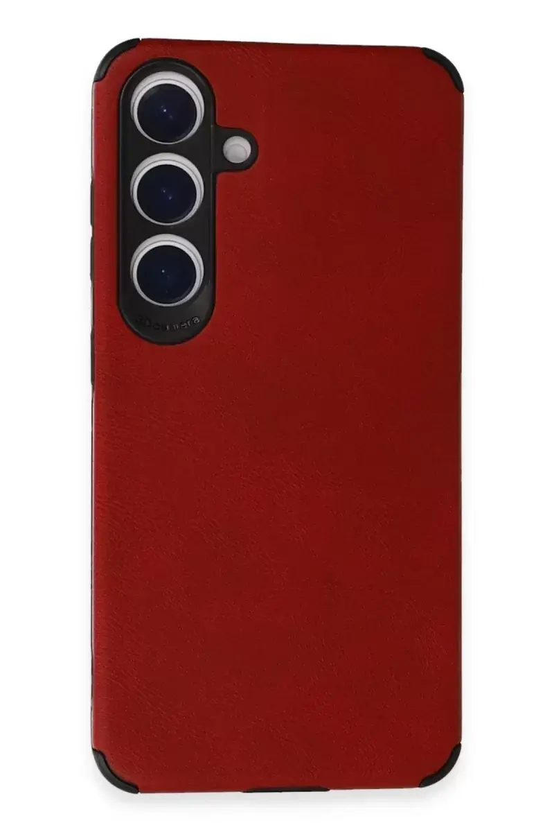 Newface Samsung Galaxy S24 Kılıf Loop Deri Silikon - Kırmızı