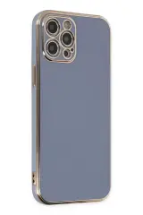 Newface İphone 12 Pro Max Kılıf Volet Silikon - Mavi