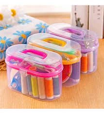 Çantalı Dikiş Çeyiz Seti İplik - İğne - Makas- Mezura