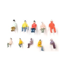 Maket Oturan İnsan Figür 1/75 10 Adet