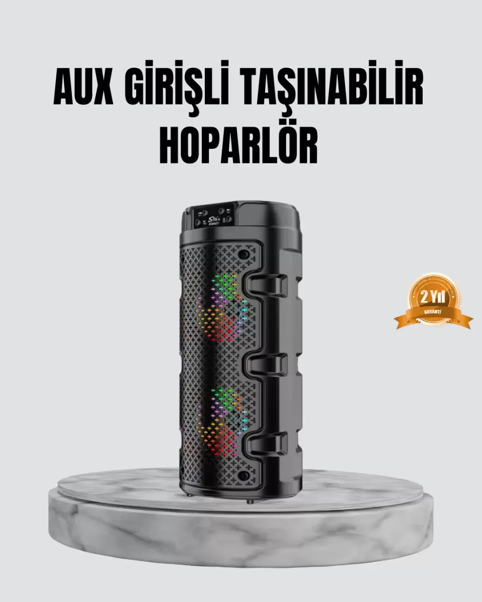 Taşınabilir Bluetooth Hoparlör Çift Sürücü Güçlü Bas Hd Ses Çoklu Bağlantı