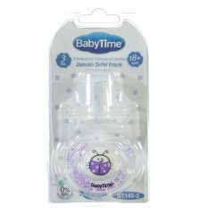 BabyTime BT145 Silikon Damaklı Emzik No 3 - Mor