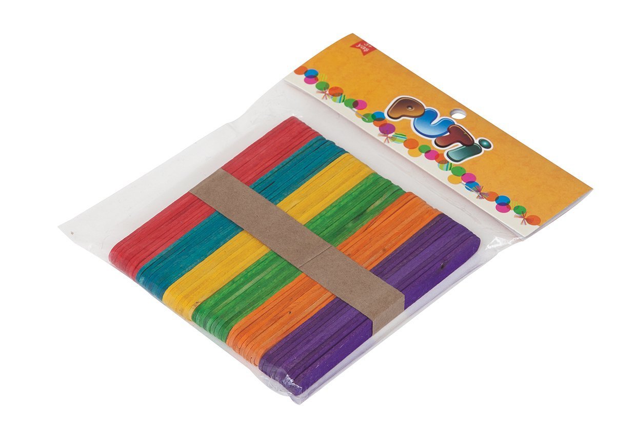 Renkli Dil Çubuğu 19cm 50 Adet