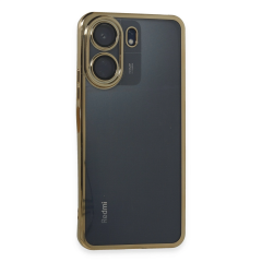 Xiaomi Redmi 13c Kılıf Razer Lensli Silikon - Gold