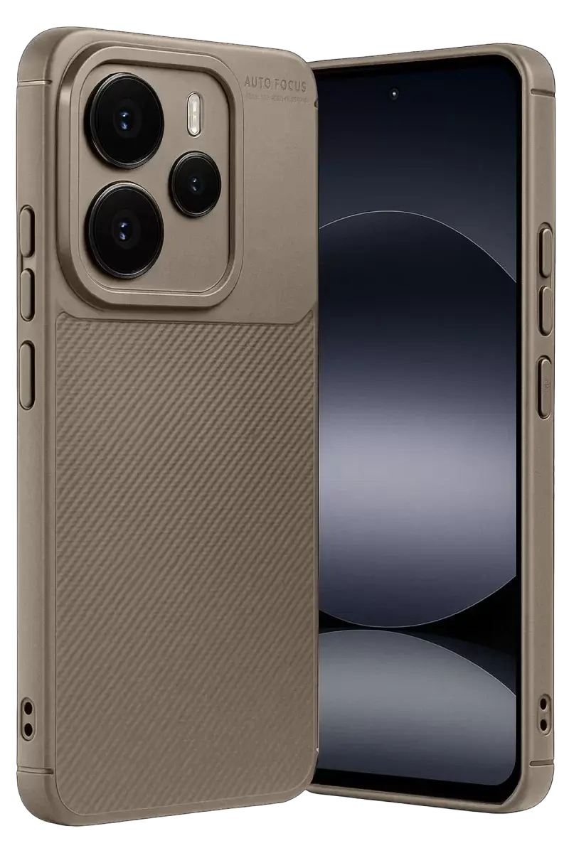 Newface Xiaomi Note 14 5g Auto Focus Karbon Kapak - Kahverengi