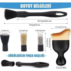 Sunup Sn-29167 Çok Fonksiyonlu 5'li Oto Detay Temizleme Fırça Seti
